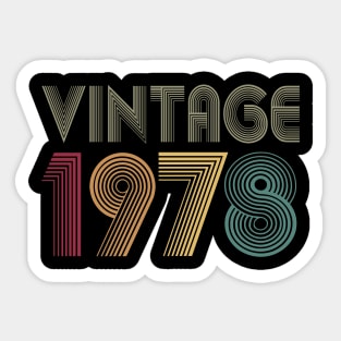 42th Birthday 1978 Gift Vintage Classic Sticker